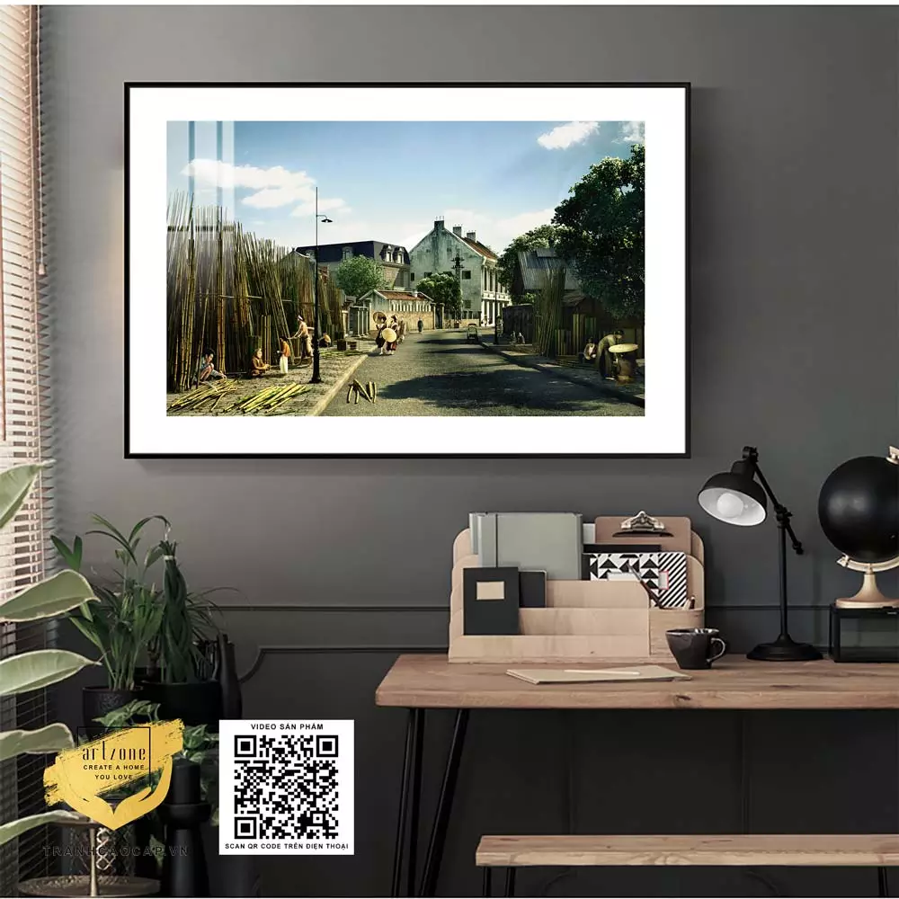 Tranh phong cảnh Hà Nội xưa