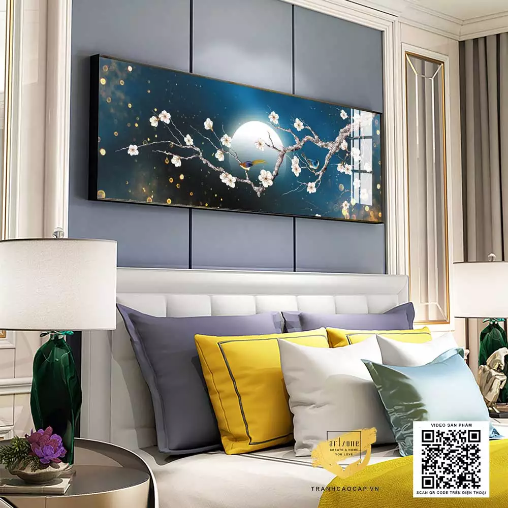 Chọn kích thước tranh phù hợp với không gian phòng ngủ