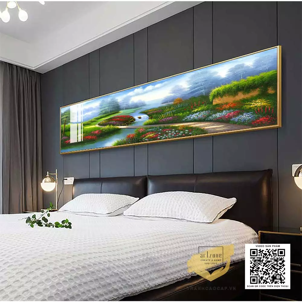 Treo tranh ngang tầm mắt