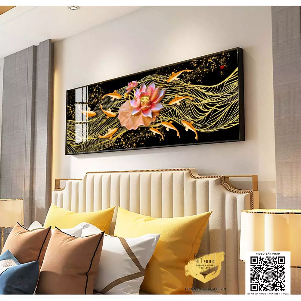 Ý nghĩa phong thủy của tranh hoa sen cá chép