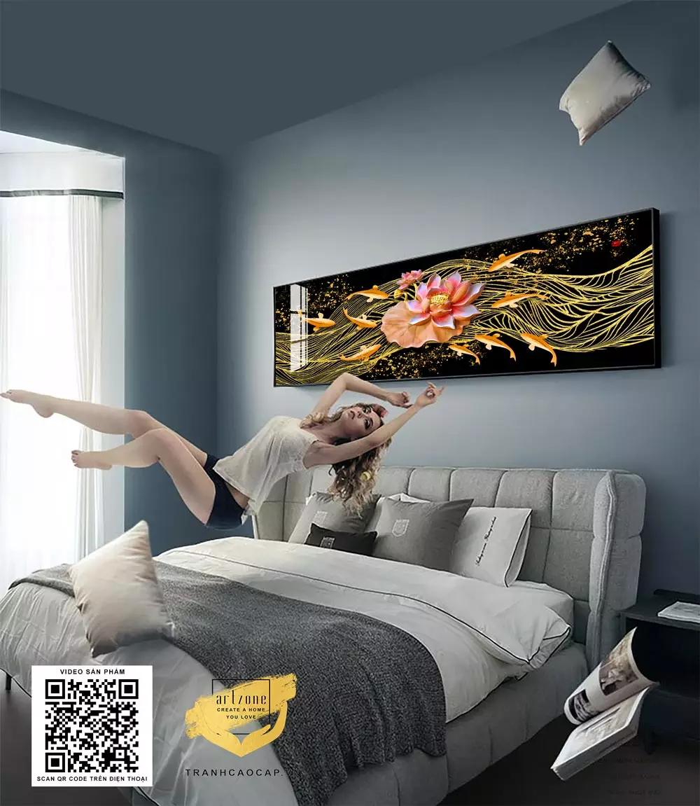 Vị trí treo tranh lý tưởng trong phòng ngủ