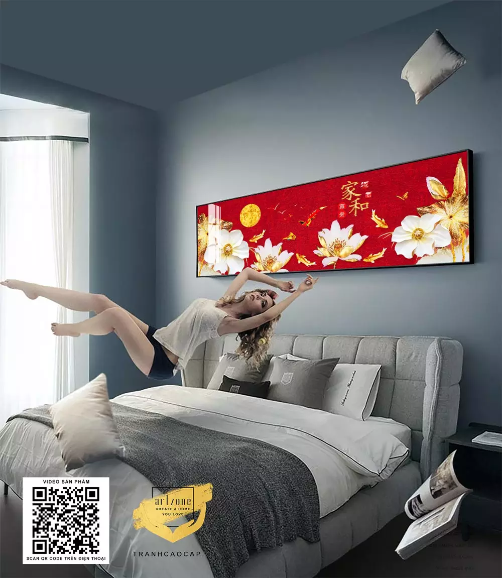 Treo tranh ngang tầm mắt để có trải nghiệm ngắm tranh tốt nhất