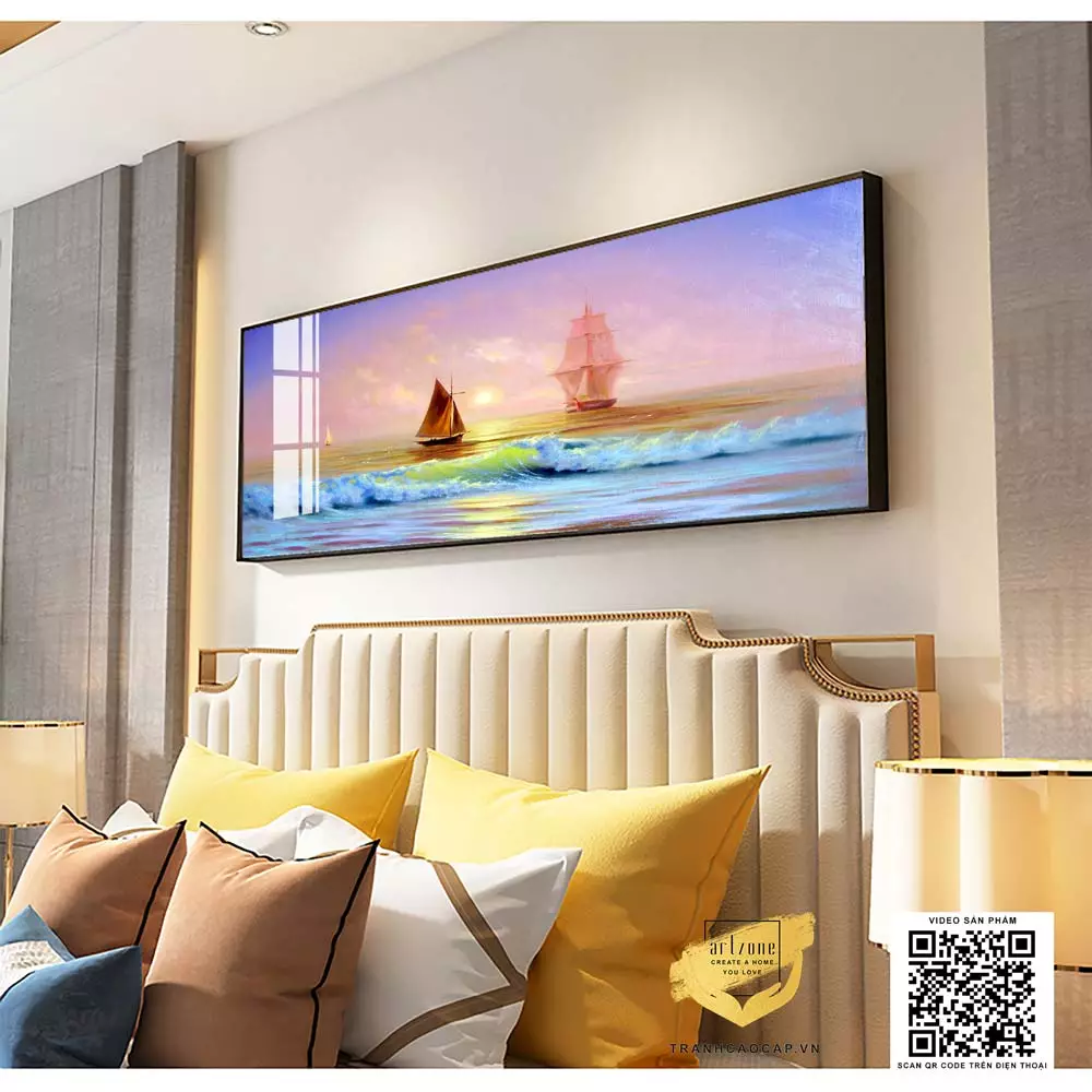 Lựa chọn kích thước tranh phù hợp với diện tích phòng ngủ