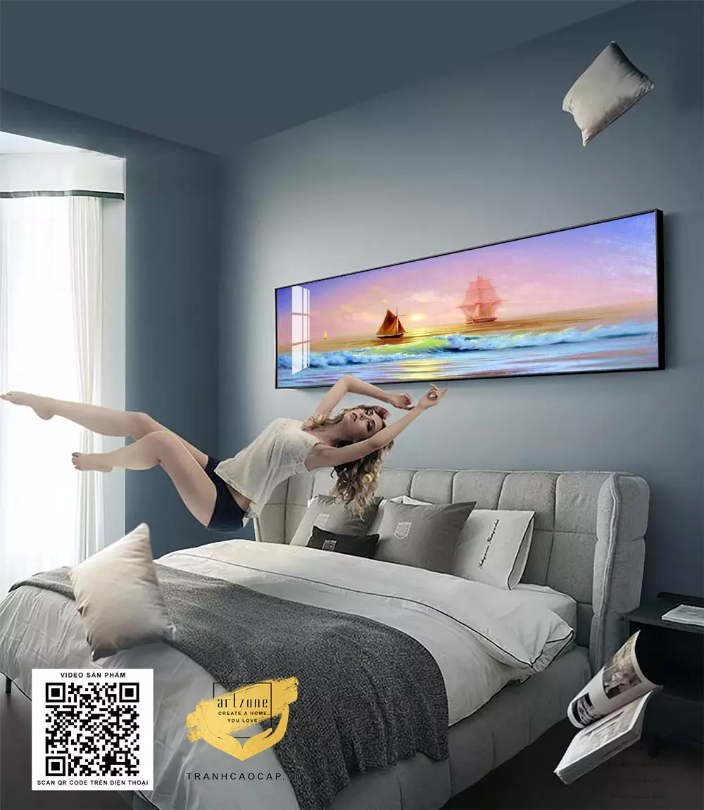 Chọn tranh có chủ đề và màu sắc phù hợp với phong cách nội thất