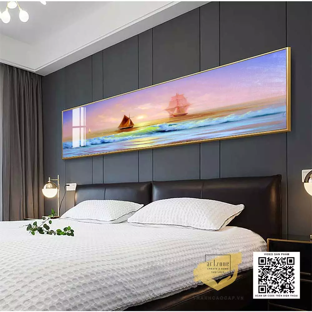 Tranh Mica Phong cảnh hoàng hôn trên biển AZ1-0666 Series