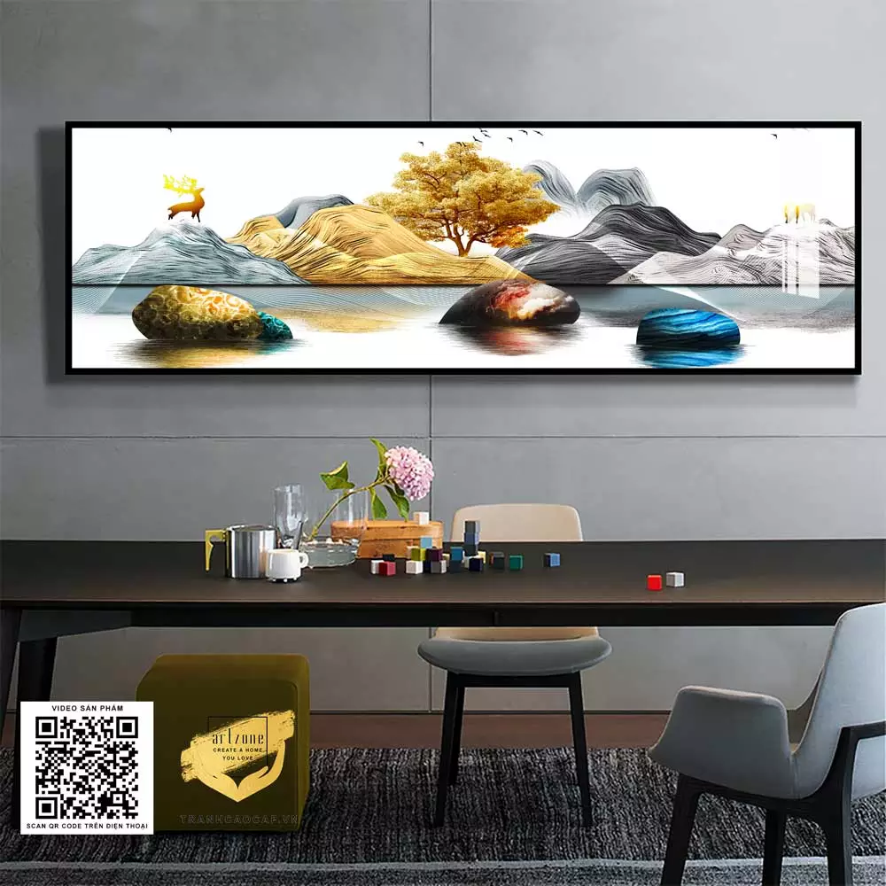 Không gian phòng ngủ lý tưởng với tranh treo tường đẹp