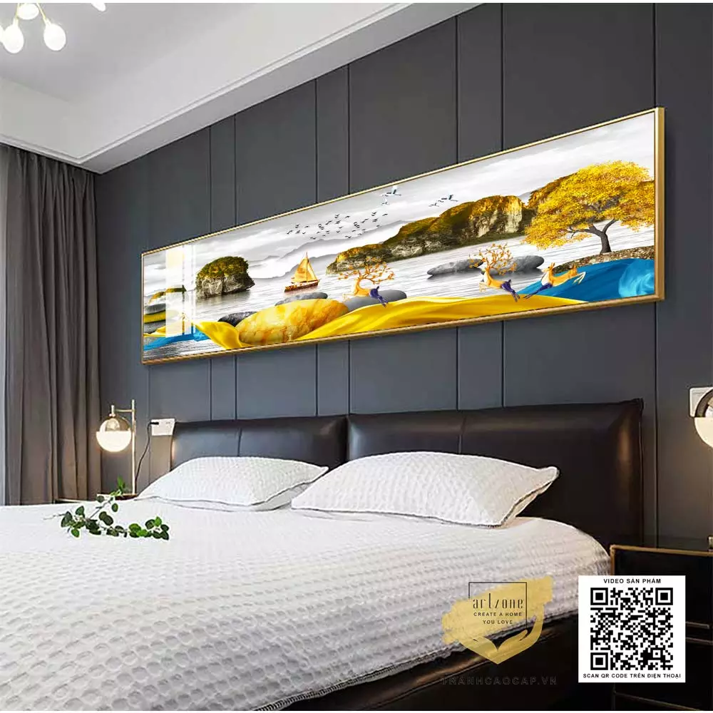 Chất liệu Mica cao cấp mang lại vẻ đẹp sang trọng cho bức tranh