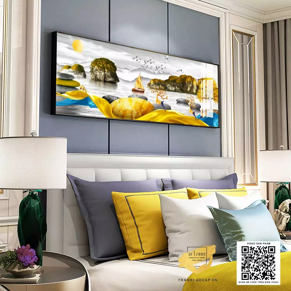 Mua tranh treo phòng ngủ hươu vàng tại Tranh Cao Cấp