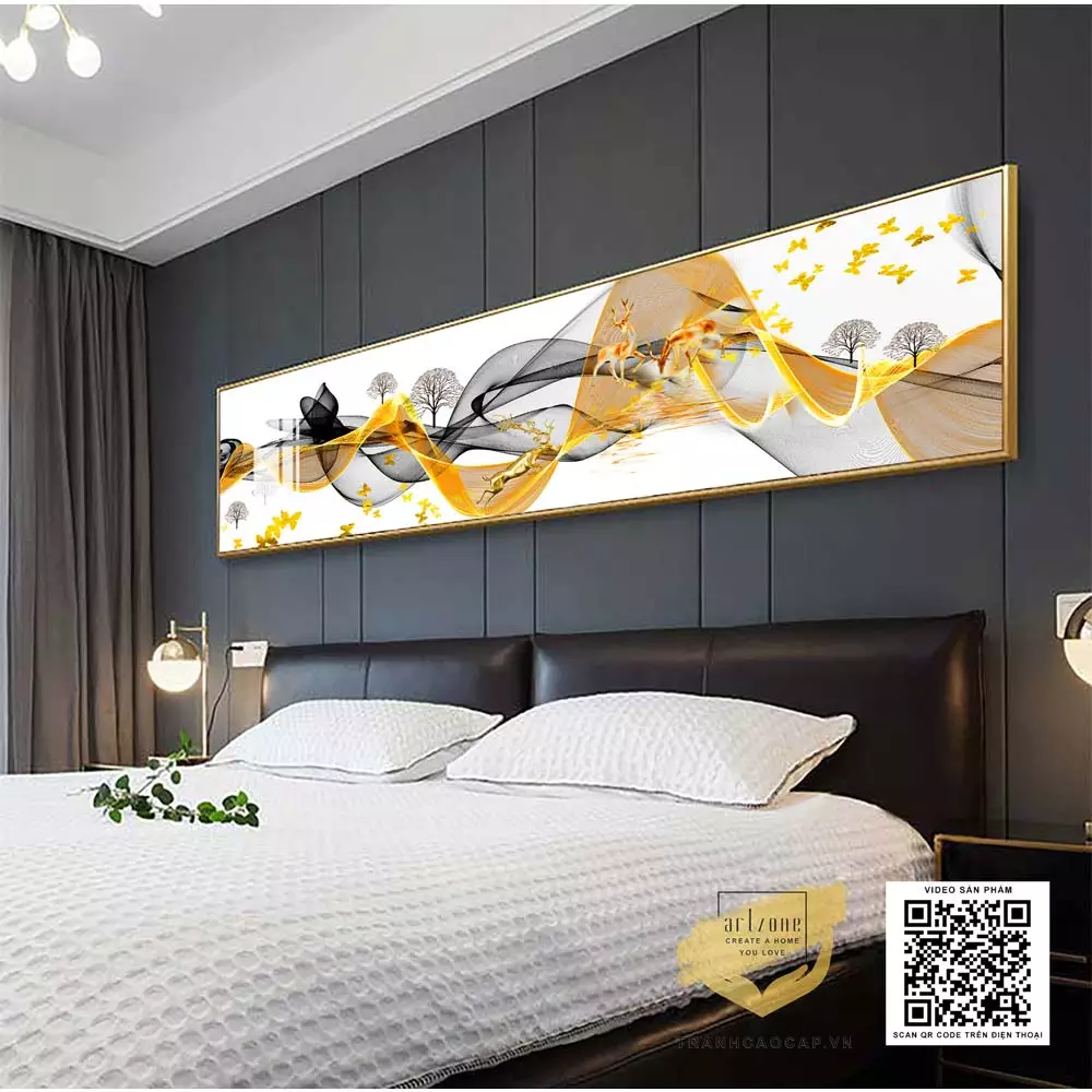 Kết hợp tranh với các yếu tố trang trí khác