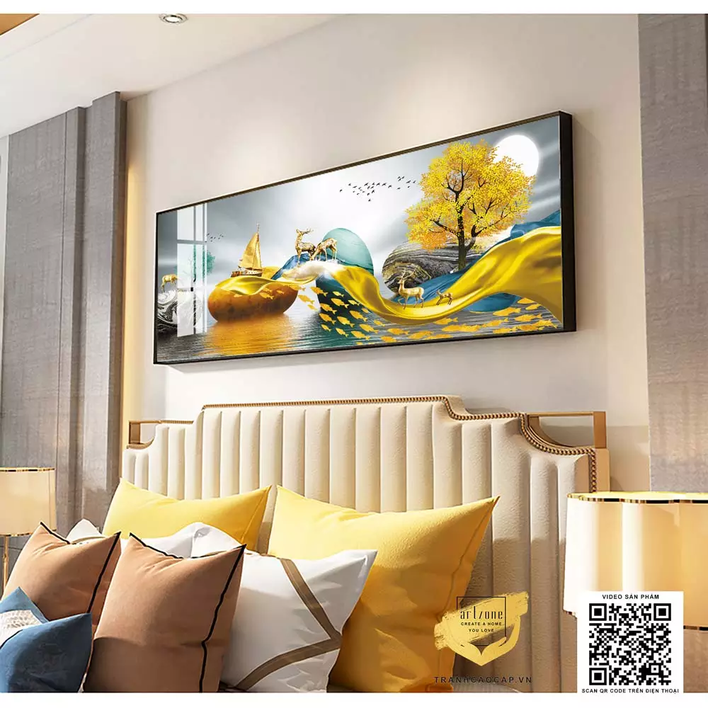 Lựa chọn kích thước tranh phù hợp với diện tích phòng ngủ