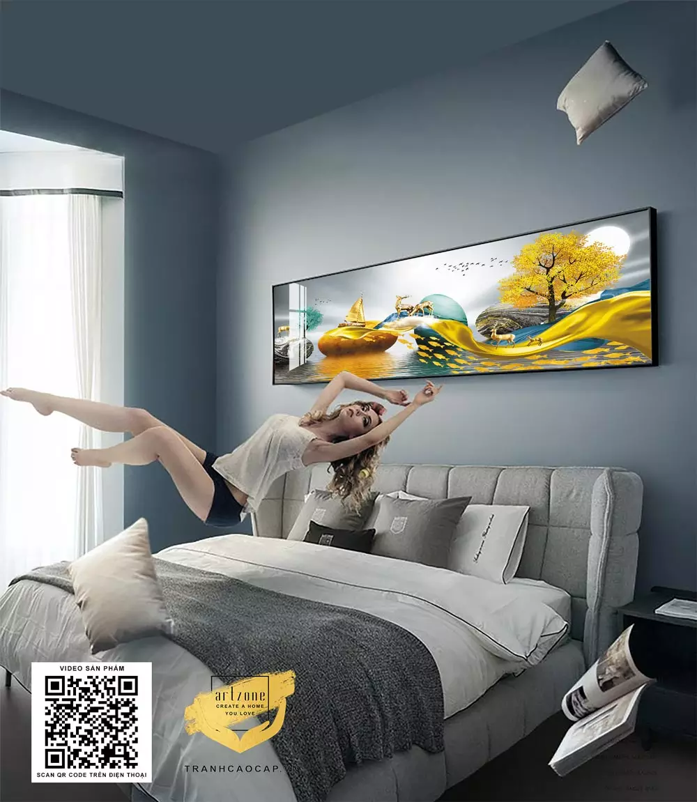 Vị trí treo tranh lý tưởng trong phòng ngủ