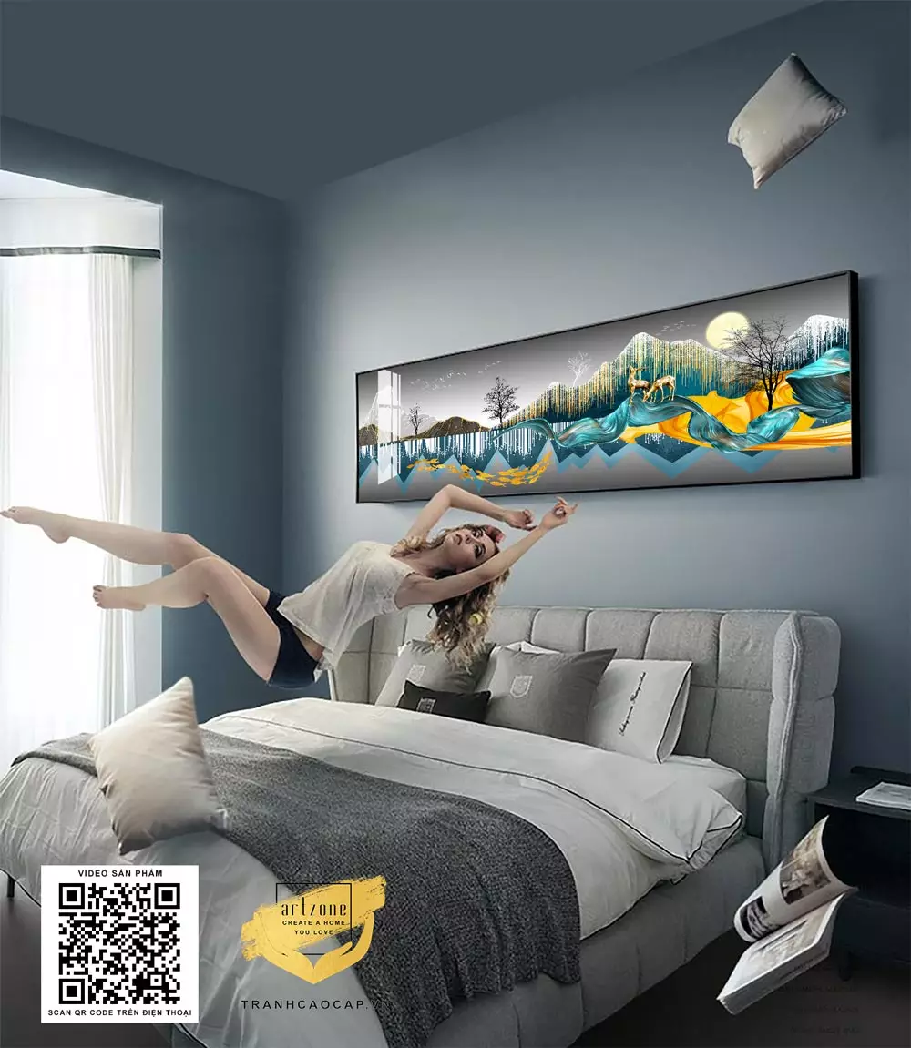 Hài hòa không gian Sự hài hòa giữa tranh và không gian nội thất
