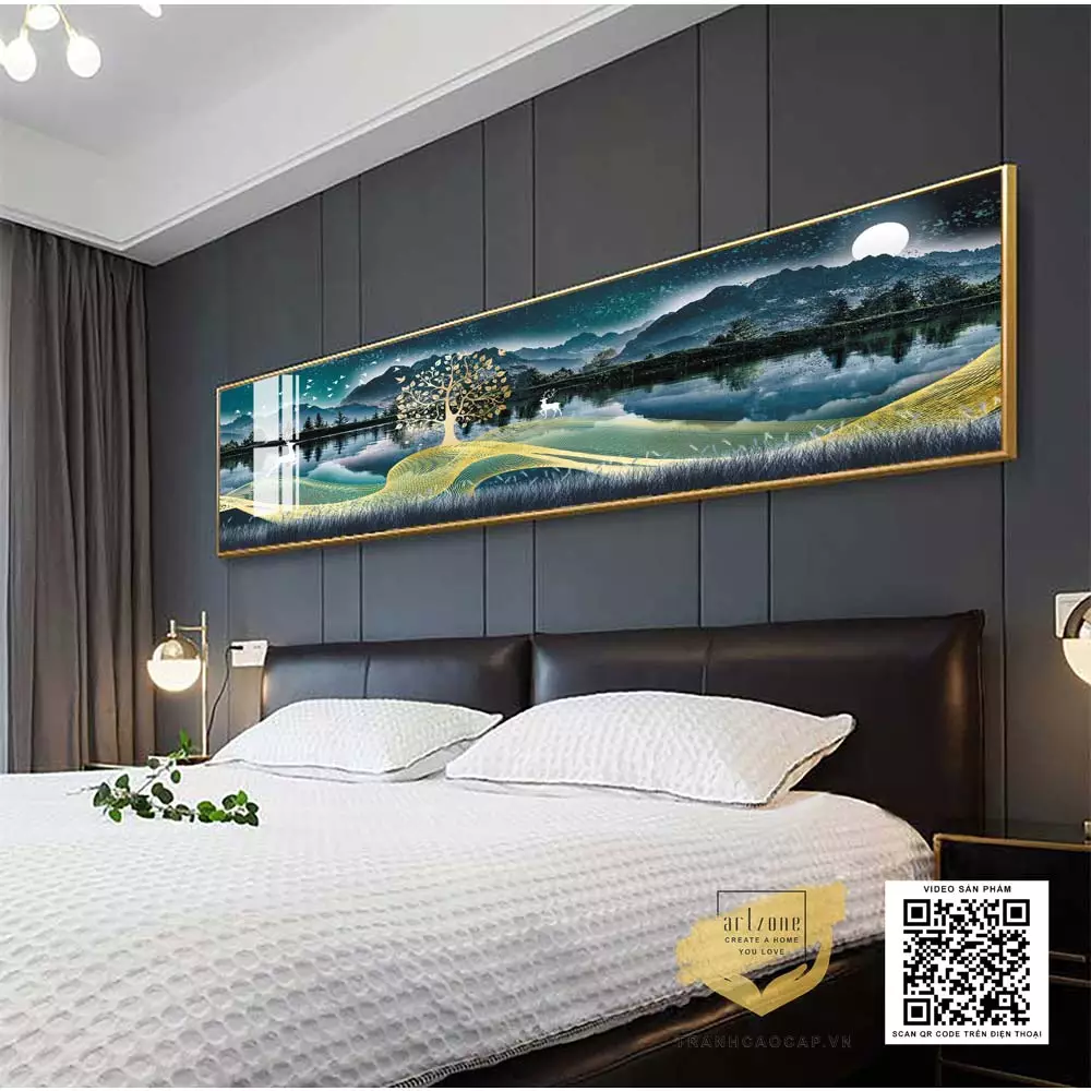 Vị trí treo tranh lý tưởng trong phòng ngủ