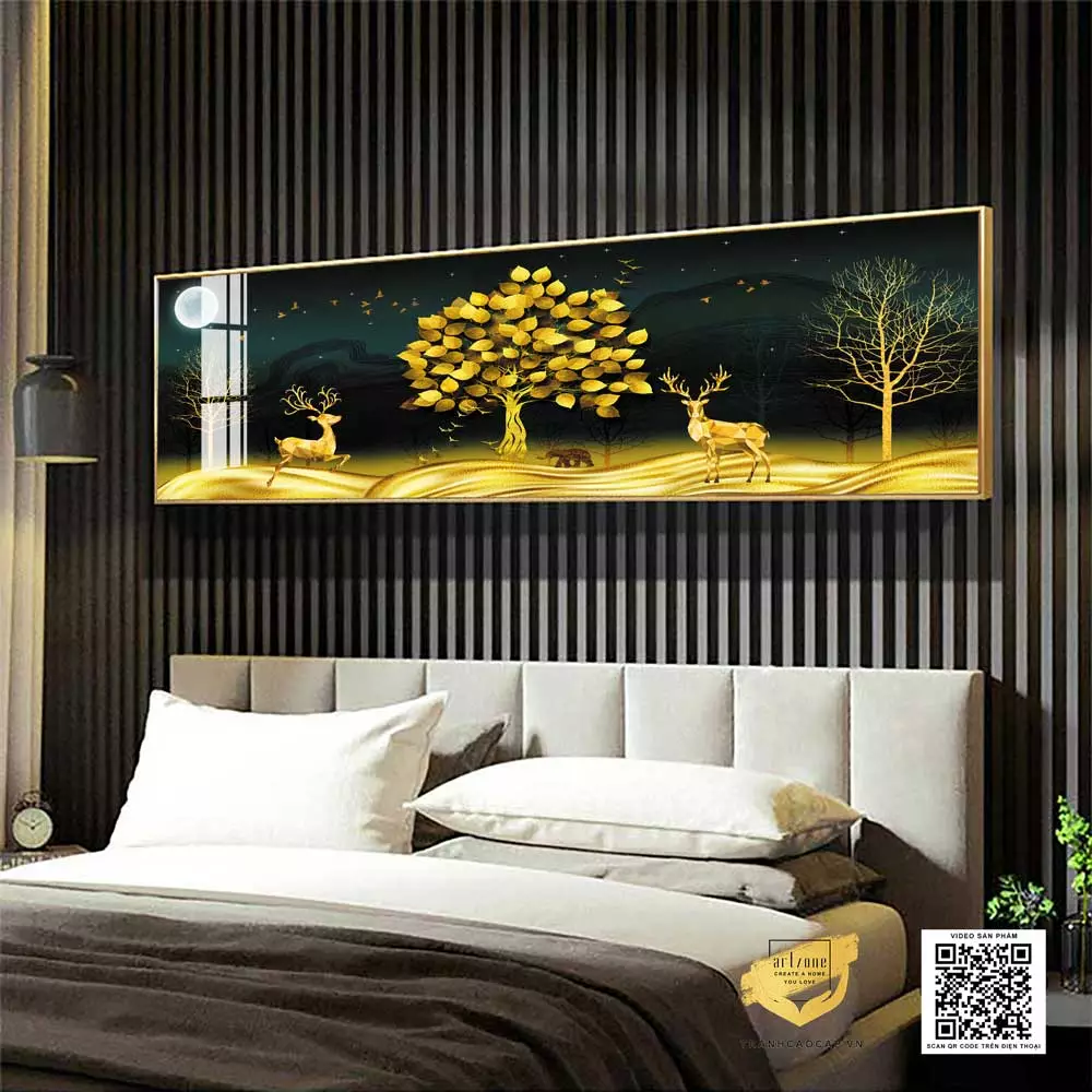 Bí quyết trang trí phòng ngủ đẹp với tranh treo tường