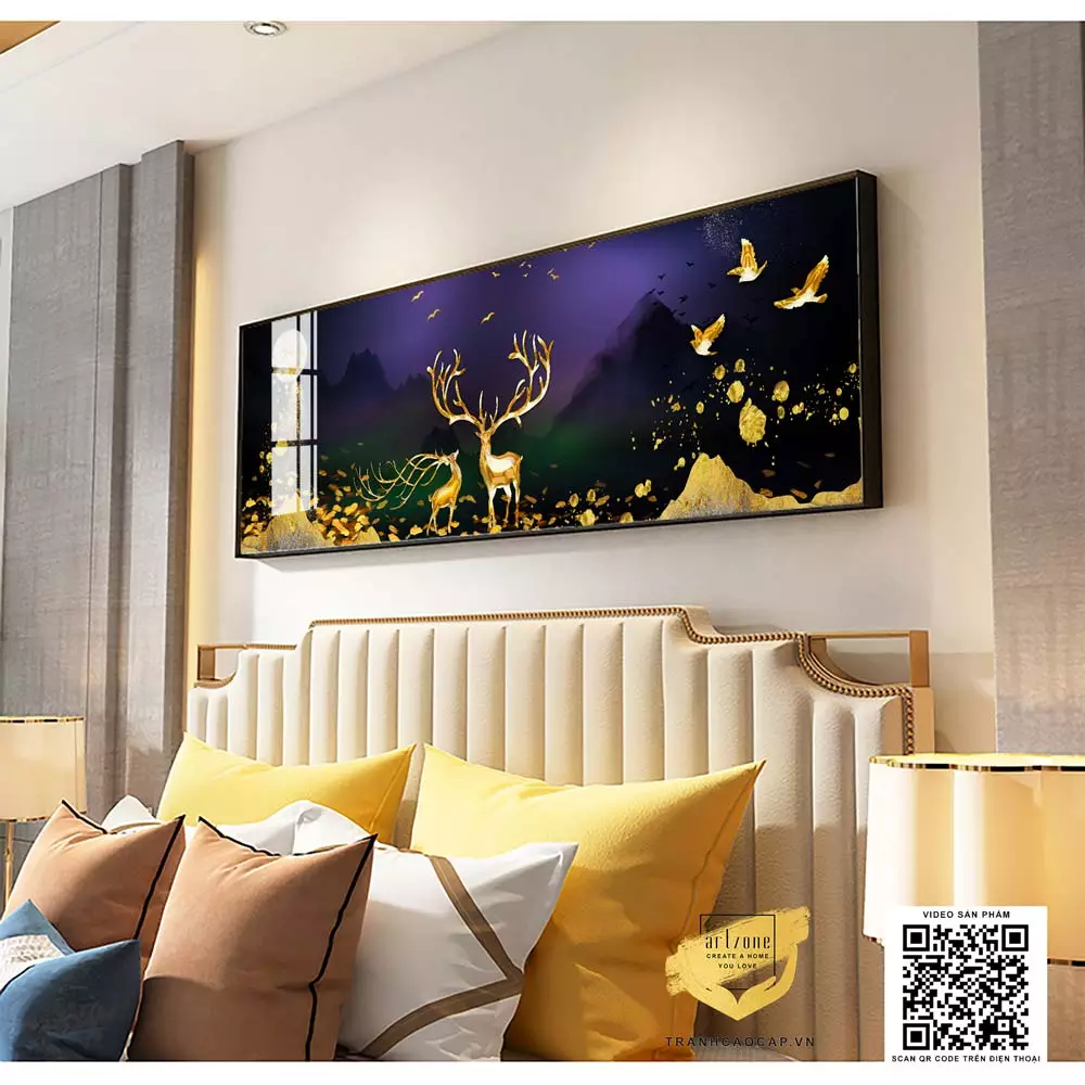 Chọn kích thước tranh phù hợp với không gian phòng ngủ