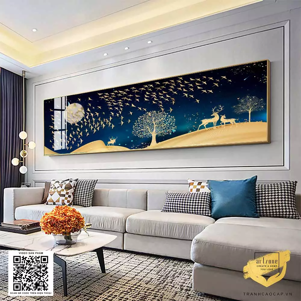 Gợi ý trang trí phòng ngủ với tranh phong cảnh