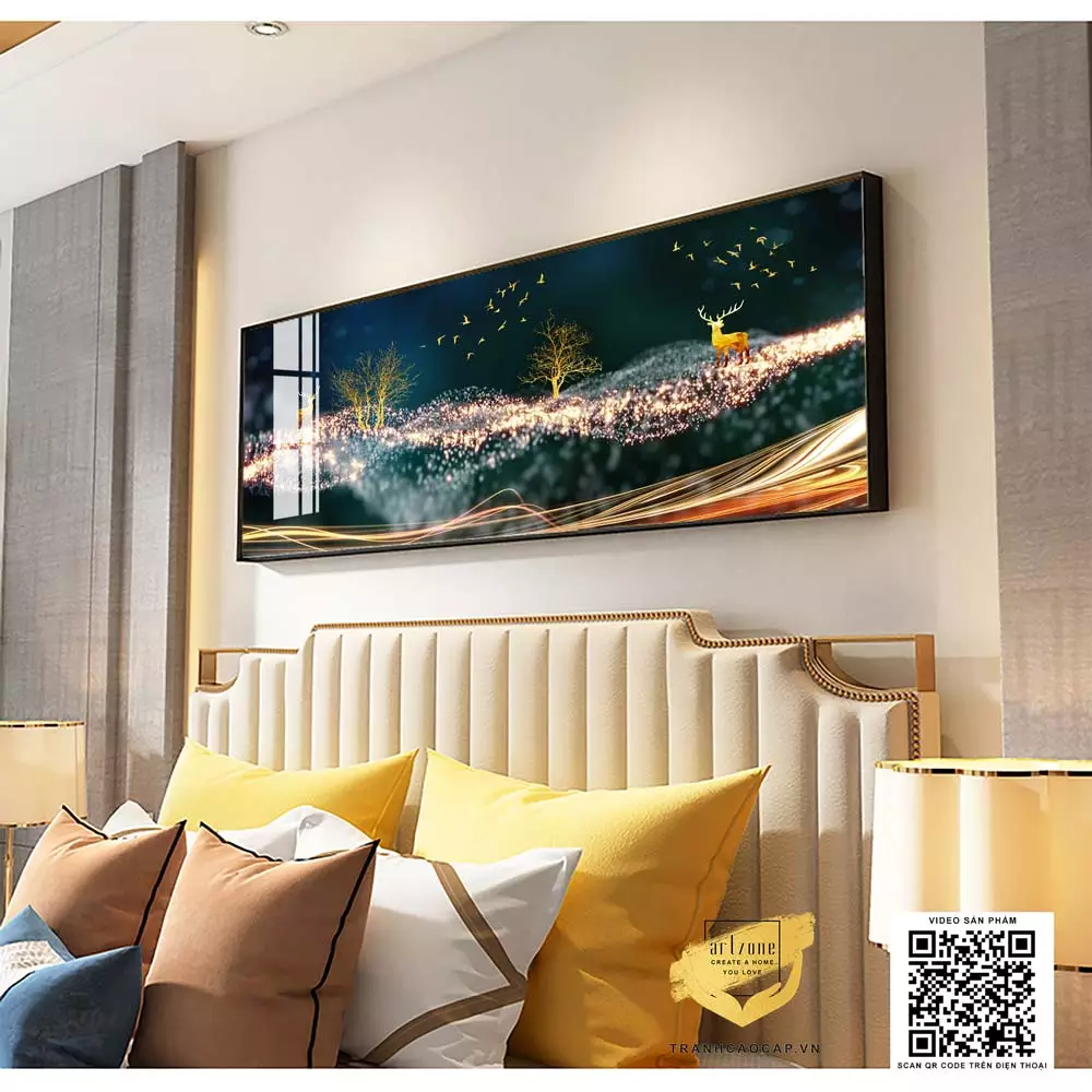 Ý nghĩa hình ảnh hươu vàng trong tranh phong thủy