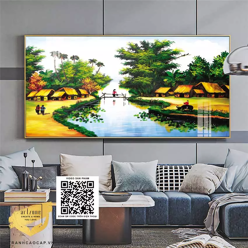Tranh phong cảnh phù hợp không gian Chọn tranh phù hợp với phong cách nội thất