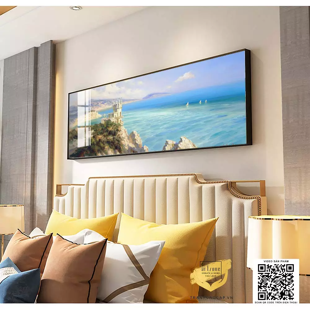 Chi tiết kiến trúc lâu đài trong tranh