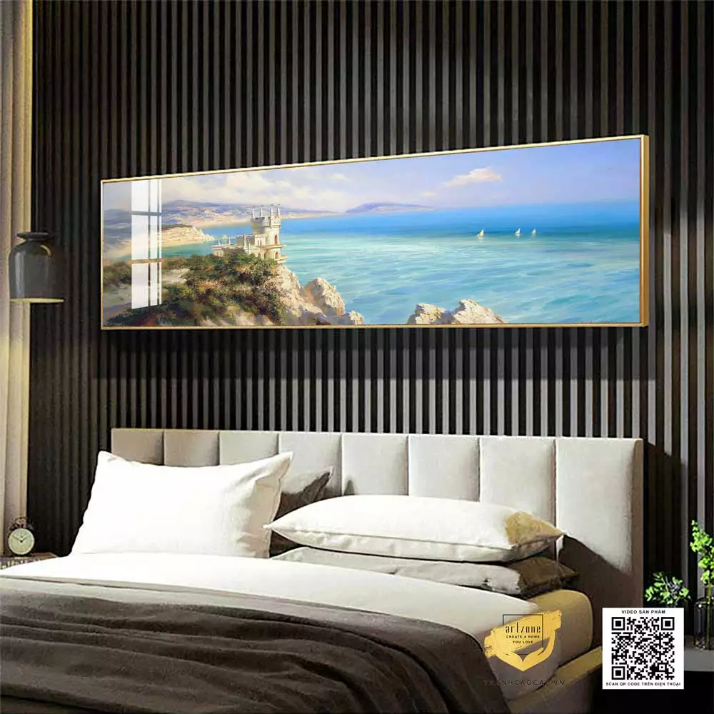 Tranh phong cảnh biển treo phòng ngủ