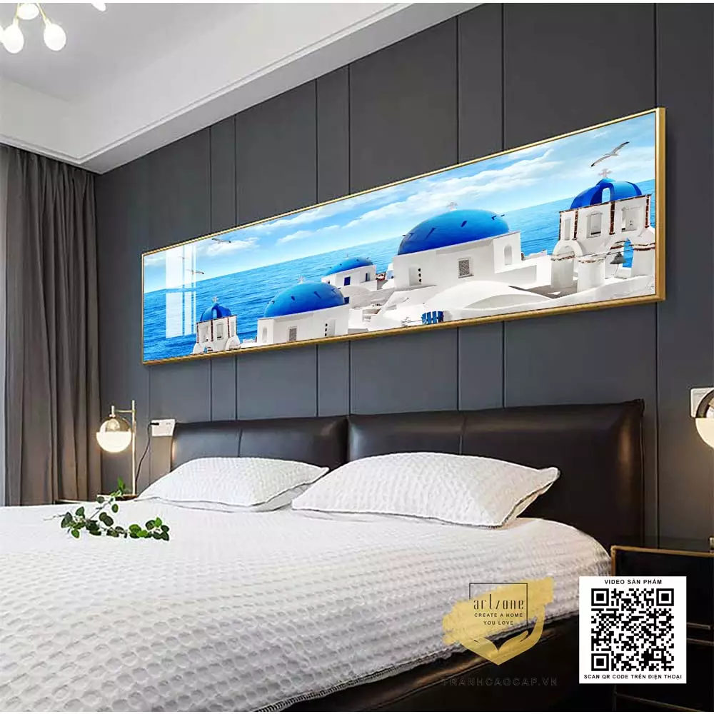 Tranh treo tường phòng ngủ khung nhôm