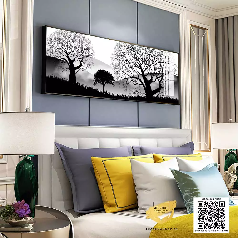 Vị trí treo tranh lý tưởng trong phòng ngủ