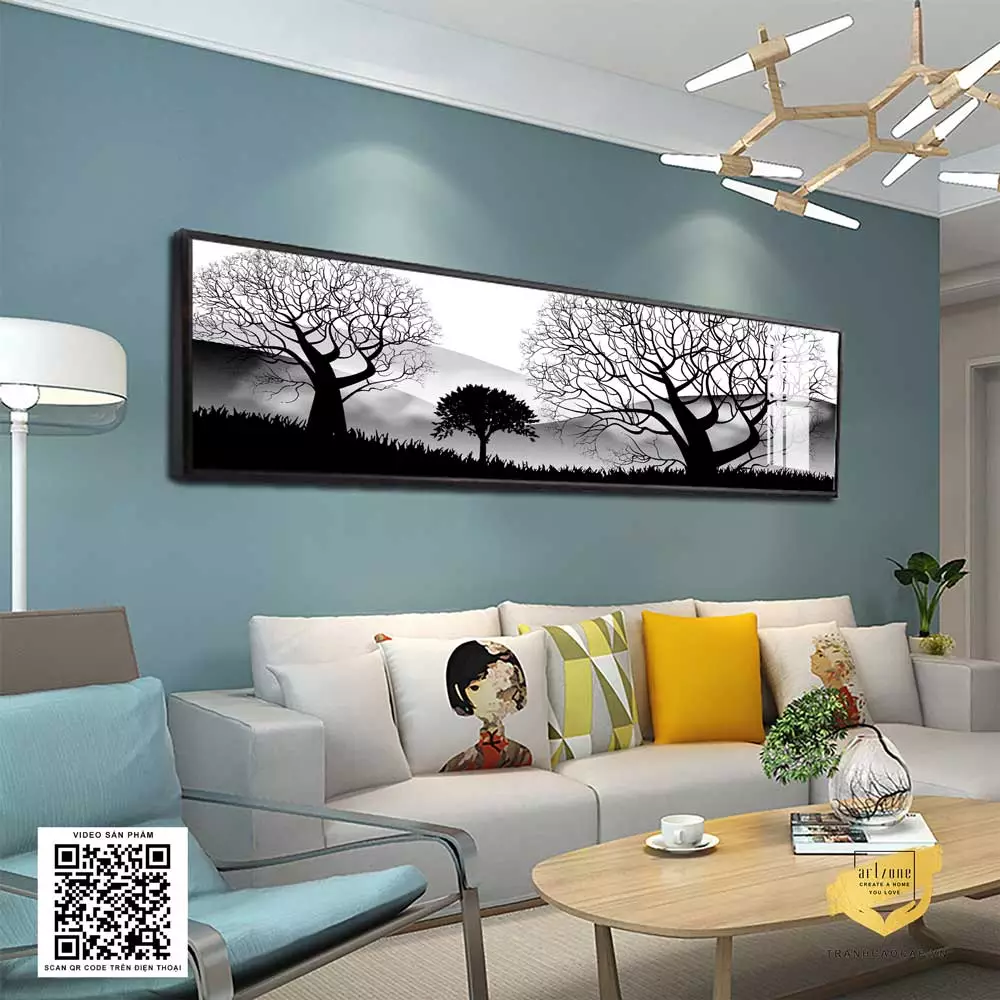 Tranh Phong Cảnh Mùa Đông - Cây Thay Lá mang đến không gian thư thái