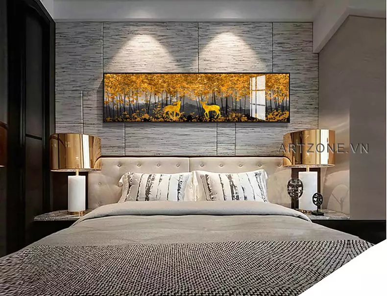 Vị trí treo tranh nai vàng hợp phong thủy