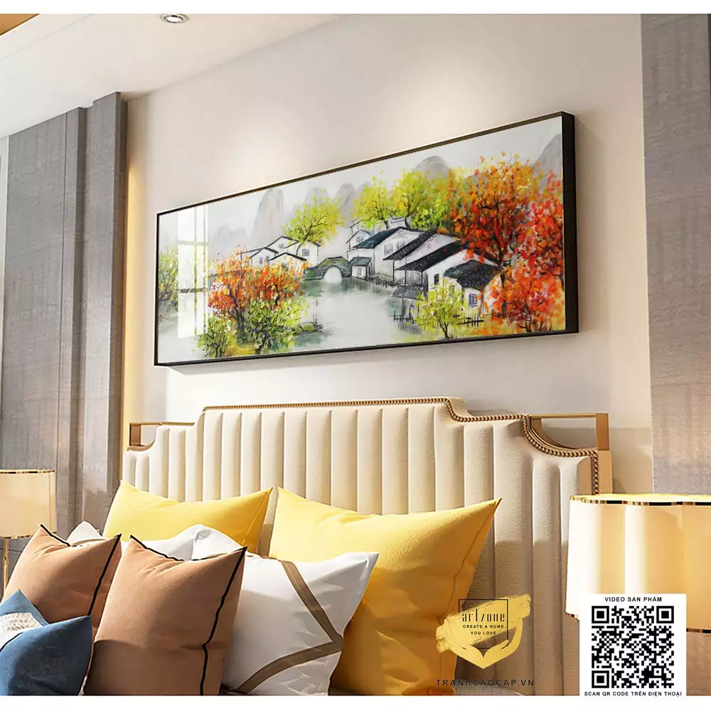 Chọn kích thước tranh phù hợp với không gian phòng ngủ