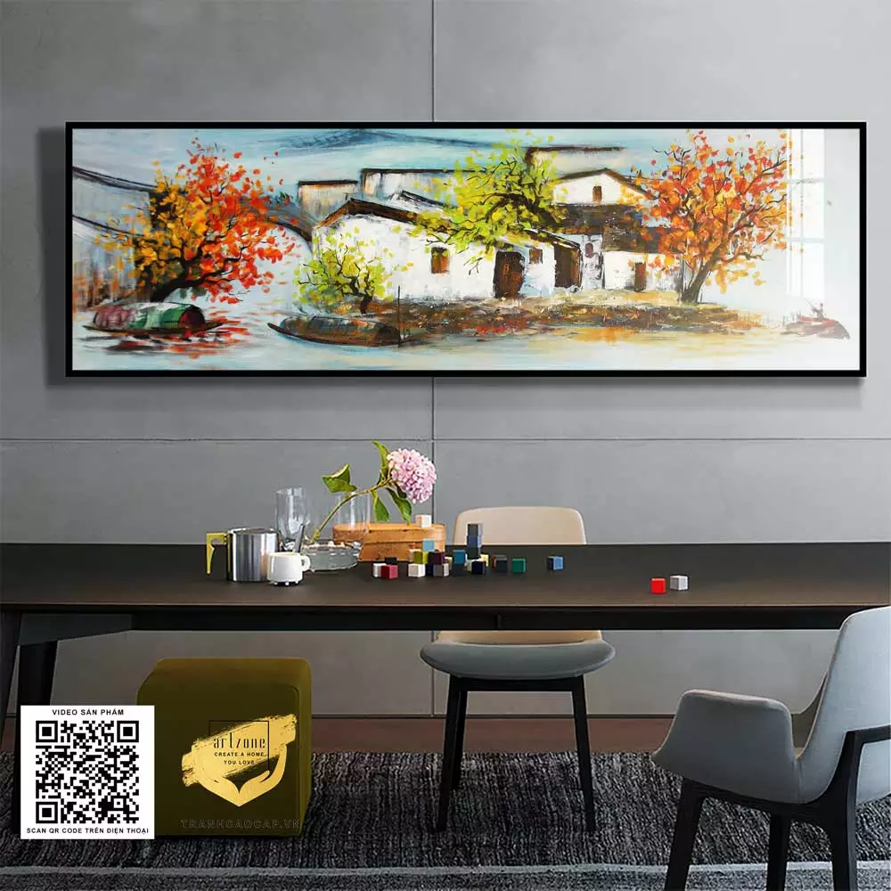 Tranh treo tường phòng ngủ phong cách đồng quê