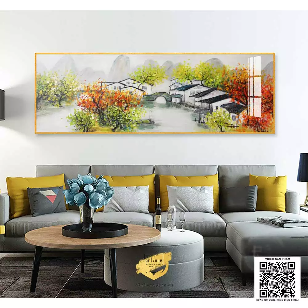 Tranh treo tường phòng ngủ phong cách tối giản