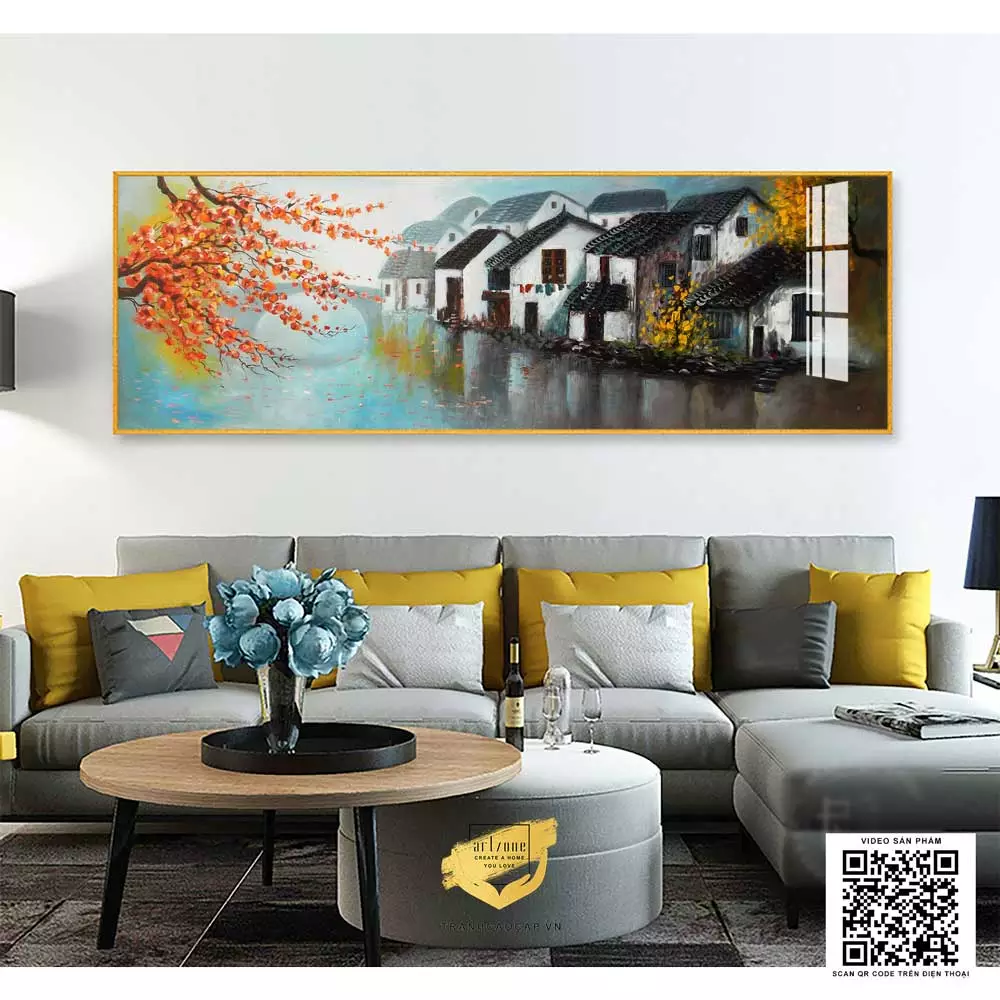 Treo tranh mica trong phòng ngủ giúp thư giãn