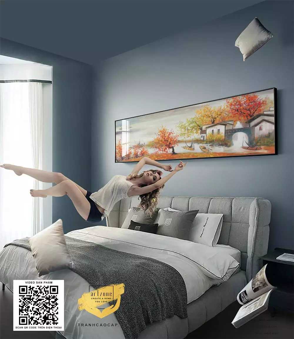 Treo tranh ngang tầm mắt
