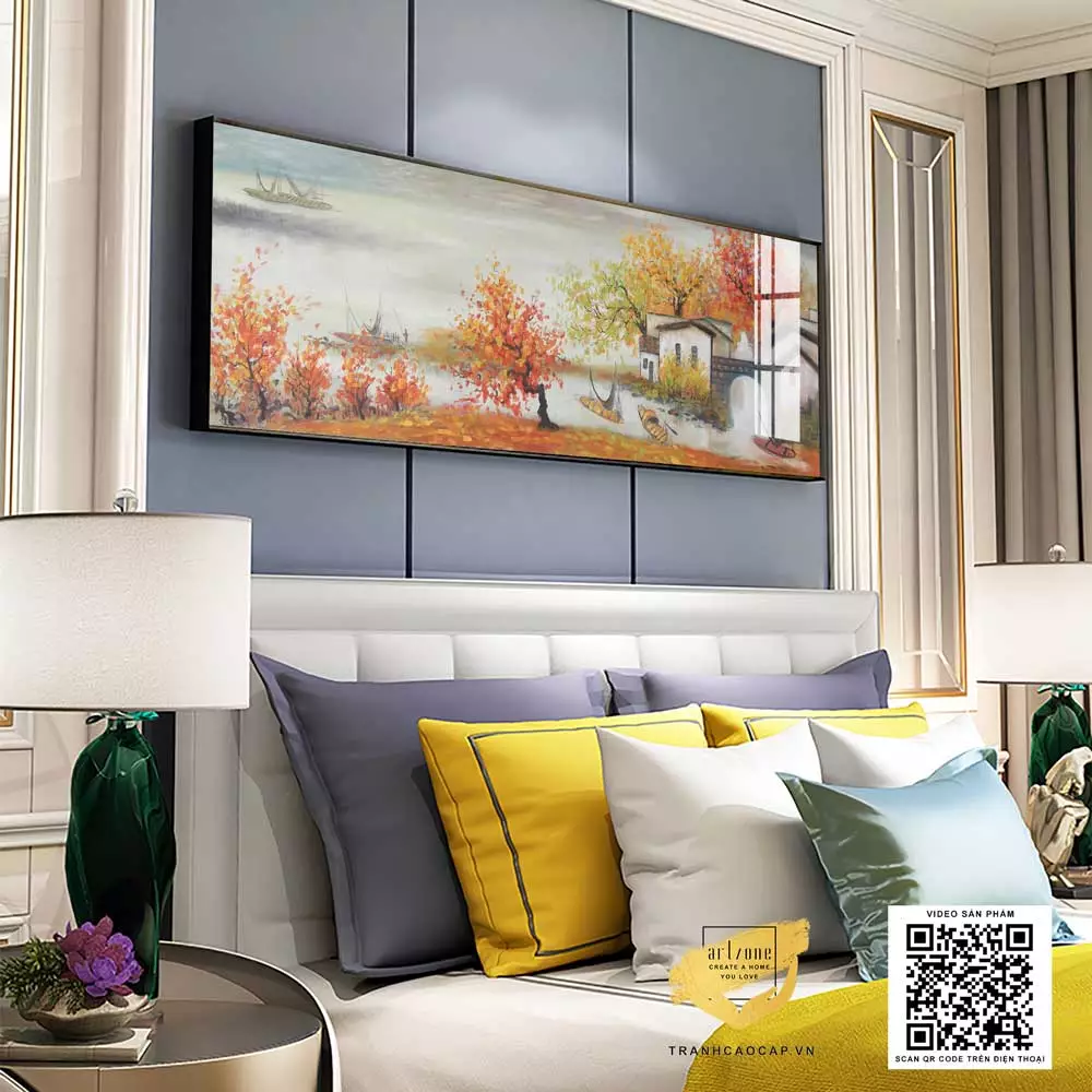 Phòng ngủ đẹp với tranh treo tường