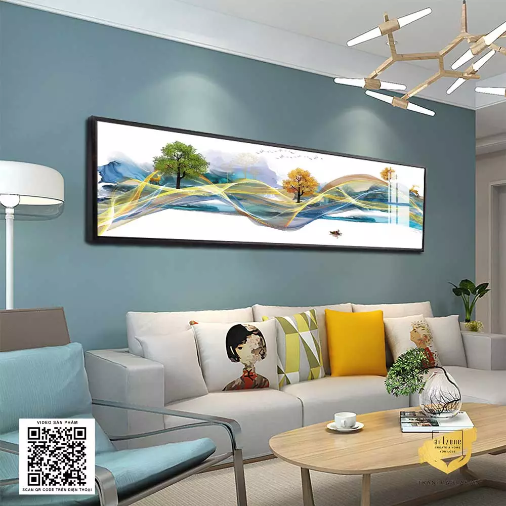 Tranh phong cảnh người lái đò - lựa chọn hoàn hảo cho phòng ngủ