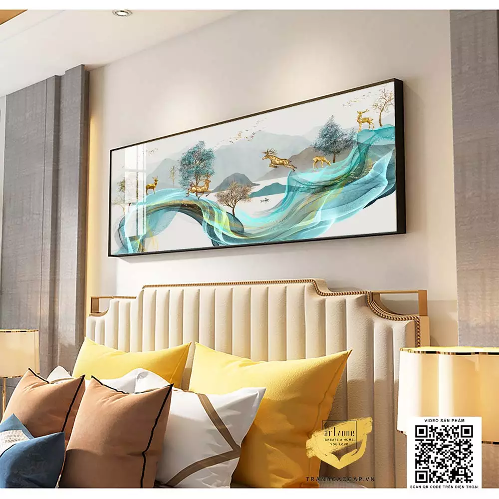 Tranh phong cảnh người lái đò