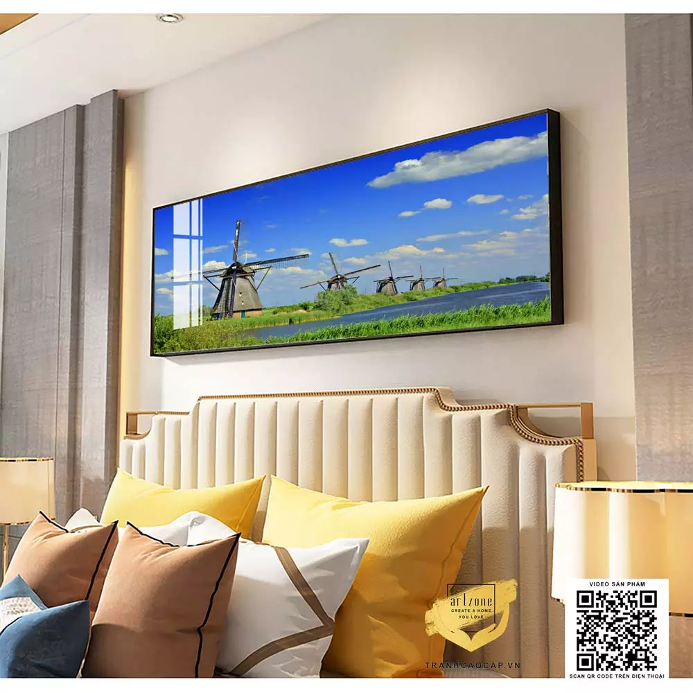 Tranh treo phòng ngủ phong cảnh châu Âu AZ1-0648