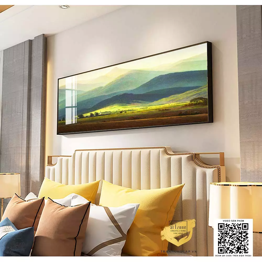 Chi tiết tranh phong cảnh núi non Trung Điệp - Sự hài hòa giữa các yếu tố