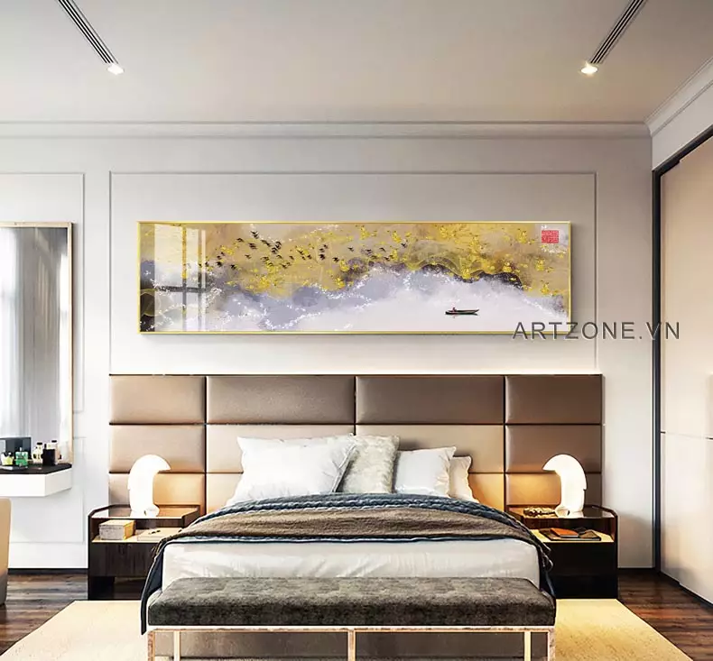 Bố trí tranh treo tường hợp lý tạo không gian thẩm mỹ