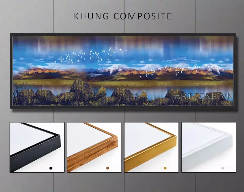 Chọn màu sắc khung tranh hài hòa với không gian