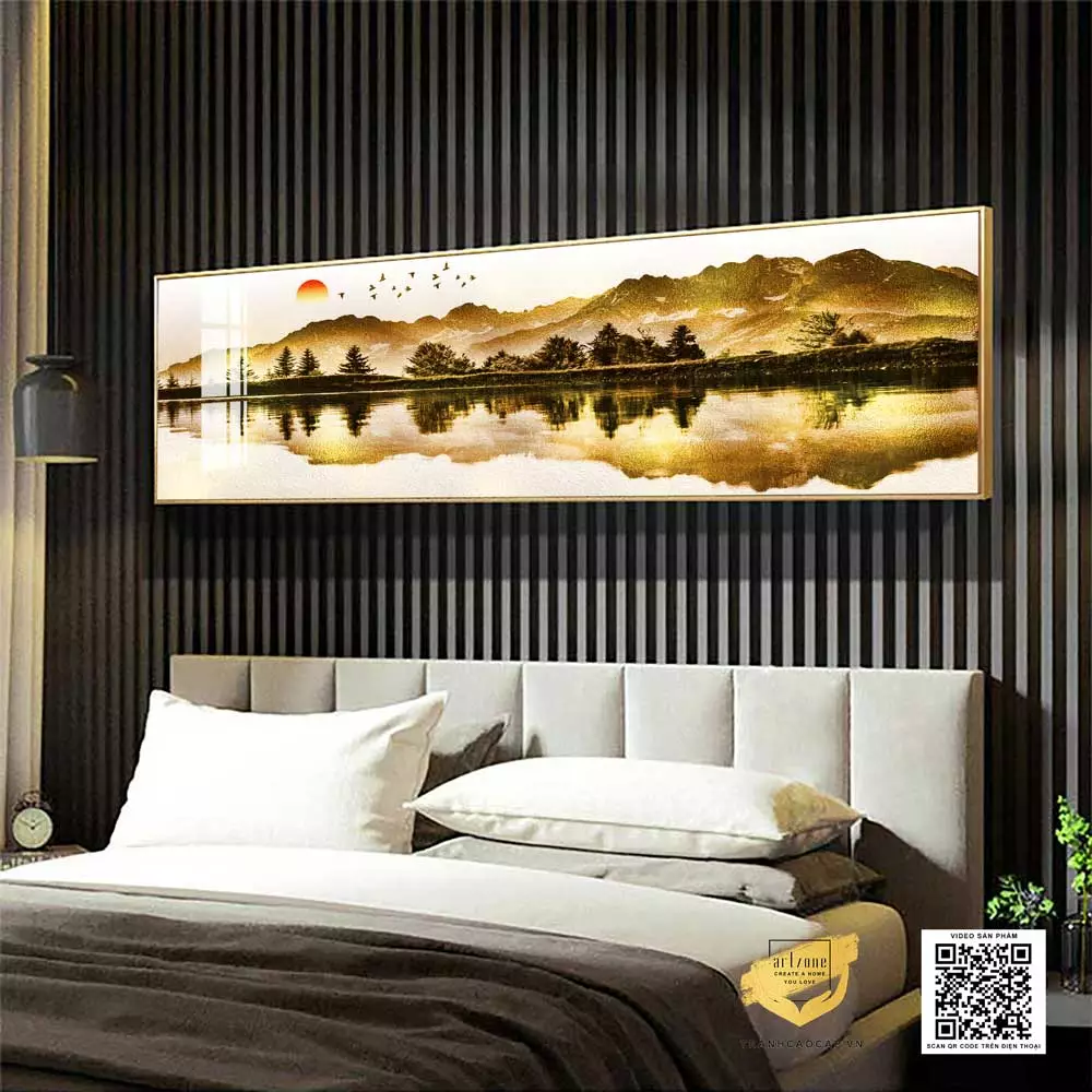 Ứng dụng tranh sơn thủy hữu tình trong phòng ngủ