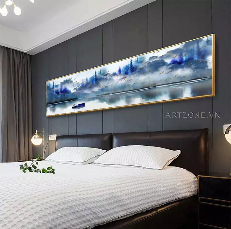 Chi tiết tranh Mica Sơn Thủy Hữu Tình AZ1-0046 Series