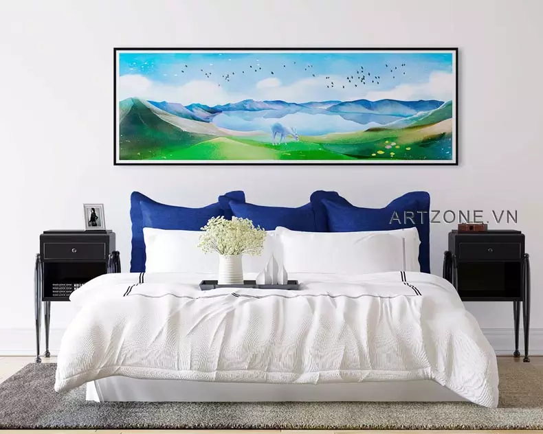 Tranh treo phòng ngủ AZ1-0182-MICA chất liệu mica cao cấp