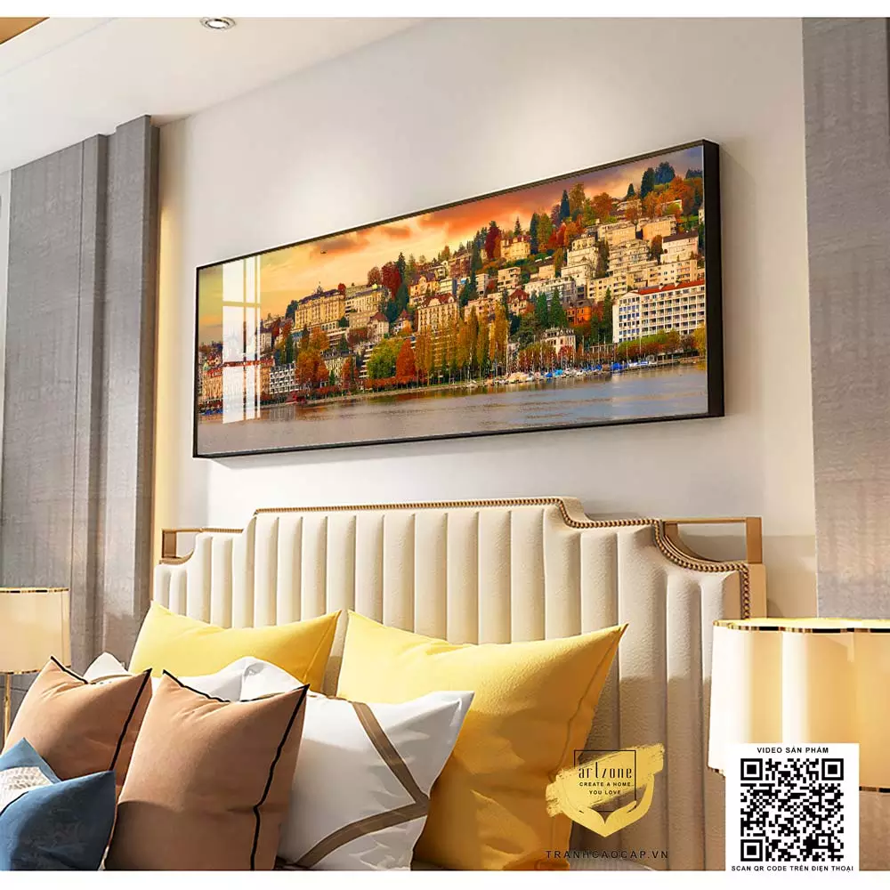 Lựa chọn tranh phong cảnh giúp phòng ngủ thêm thư giãn