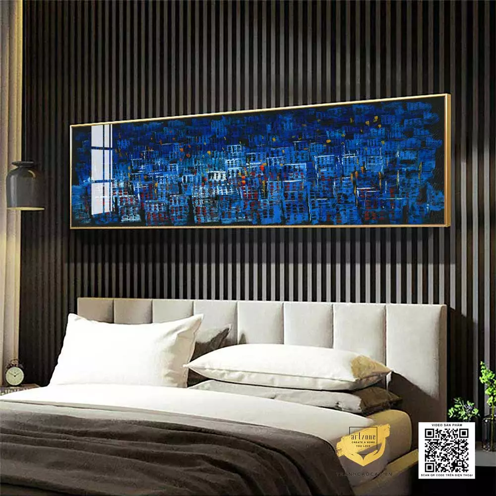Tranh AZ1-0683-MICA mang đến cảm giác thư giãn cho phòng ngủ