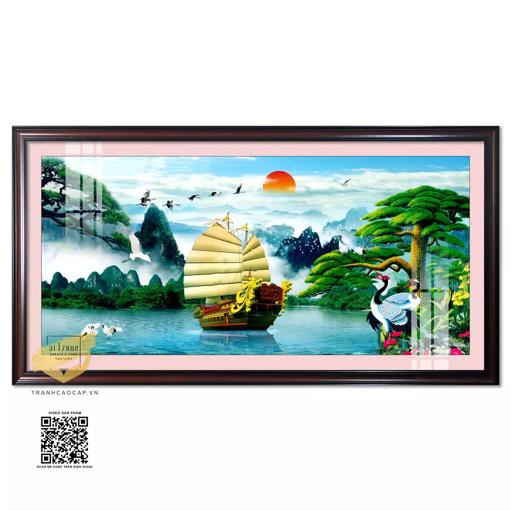 Chi tiết bức tranh thuận buồm AZ1-1187