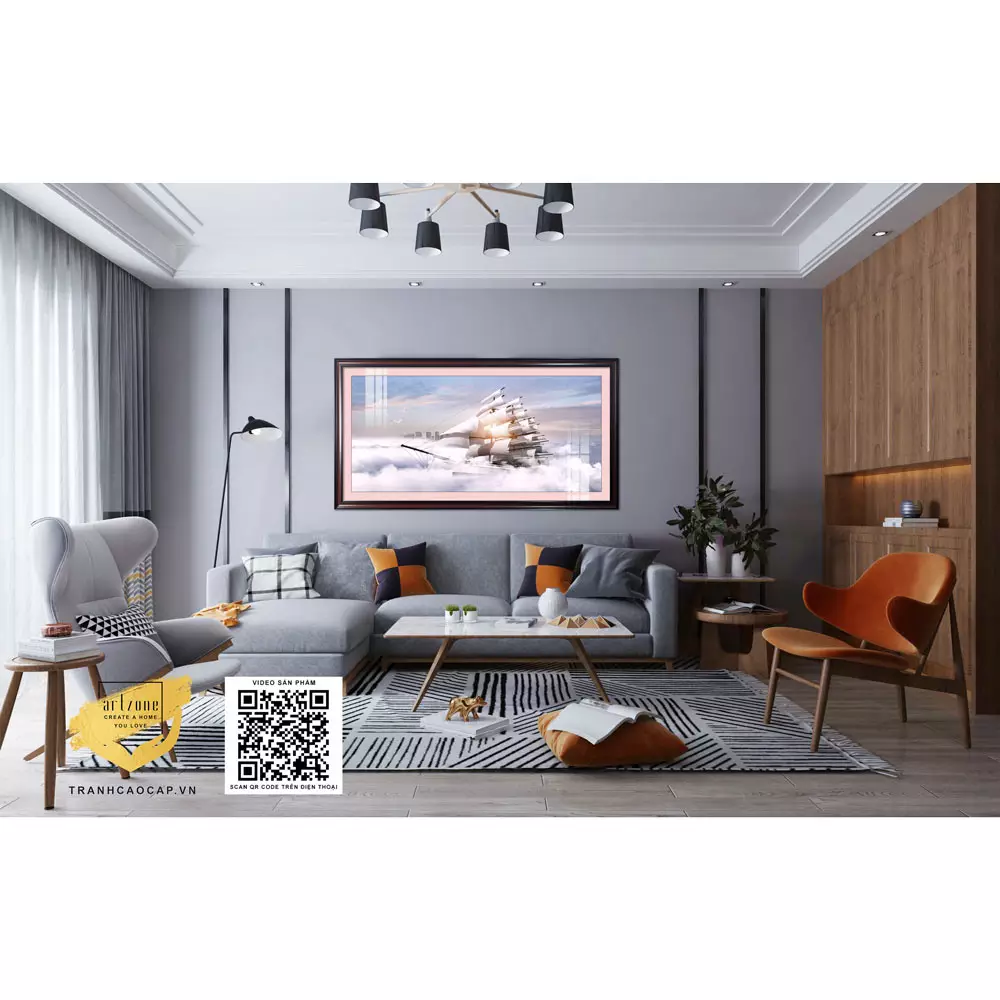 Lựa chọn kích thước tranh cân xứng với không gian