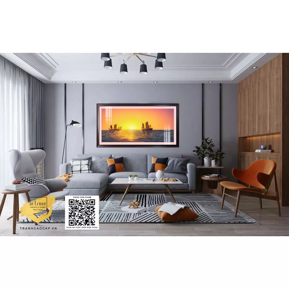 Trang trí không gian với tranh Thuận Buồm Trang trí không gian với tranh Thuận Buồm