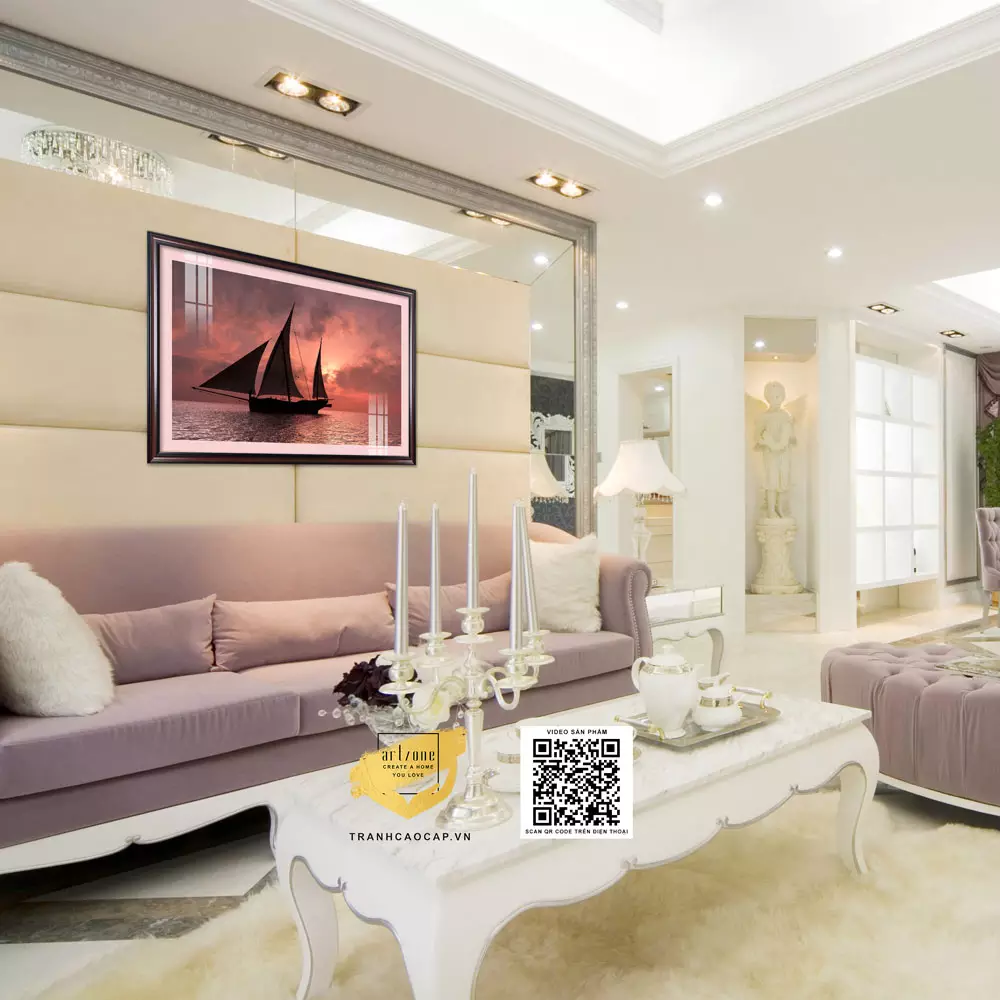 Ý nghĩa phong thủy của tranh thuyền buồm