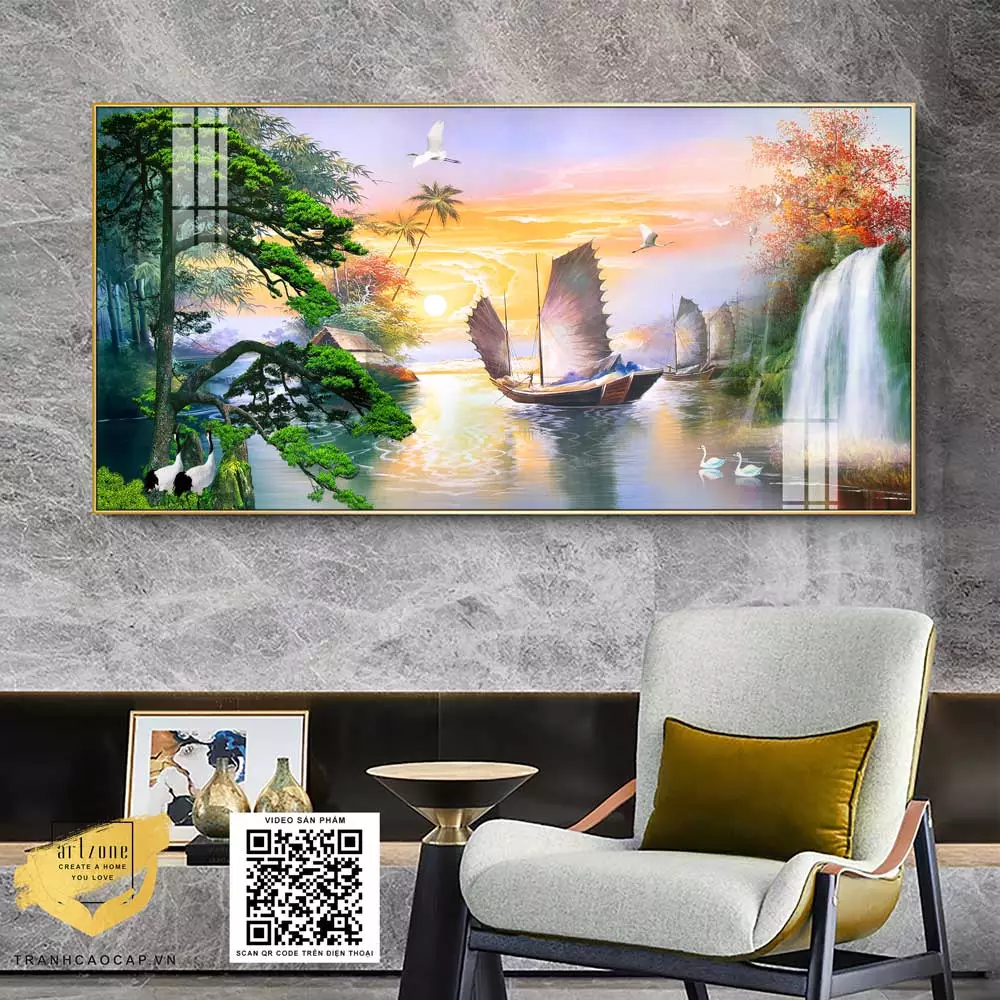 Chi tiết Tranh Thuận Buồm Mica